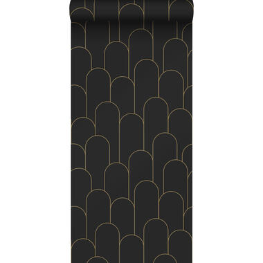 ESTAhome behang - art deco motief - zwart en goud - 50 x 900 cm - 139658 product