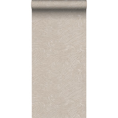 ESTAhome behang - 3d golvende lijnen - taupe - 50 x 900 cm - 139661 product