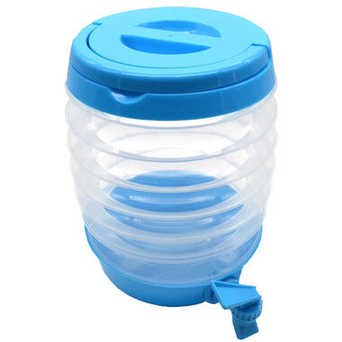 Drankdispenser - opvouwbaar- blauw - kunststof - 3,5 liter product