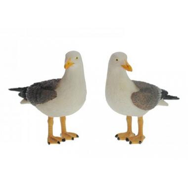 Dierenbeeld - Vogel - Zeemeeuw staand van 15 cm polystone product