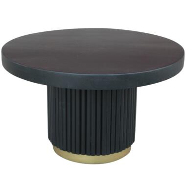 Ronde salontafel Elora Ø80 cm zwart - Mangohout - Zwart product