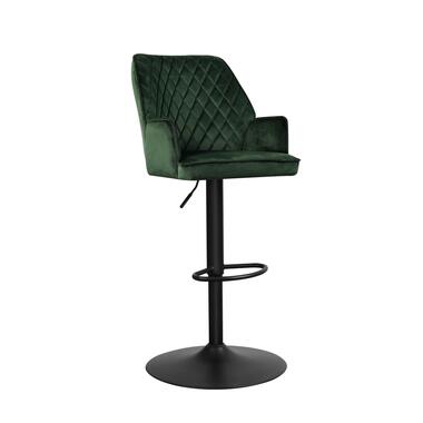 Barkruk Novan velvet groen - Zithoogte 68 cm - Stof - Groen product