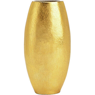 Cepewa Deco Metalen bloemenvaas - goud - Monaco de luxe - D11 x H22cm product