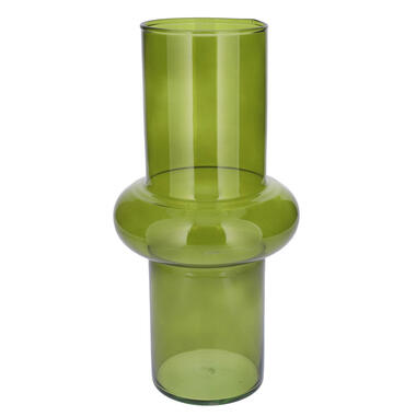 Bellatio Design Vaas - groen transparant glas - D15 x H31 cm product