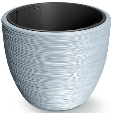 Prosperplast Plantenpot Furu Stripes - kunststof - lichtgrijs - D40 cm product