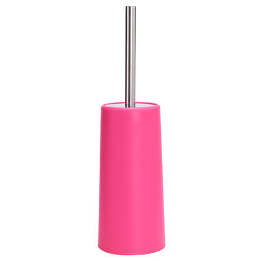 MSV Toiletborstel houder/WC-borstel - fuchsia roze - kunststof - 35 cm product