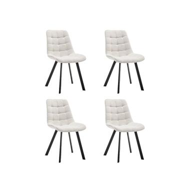 Furnihaus Eetkamerstoelen set van 4 Felix Boucle Creme product