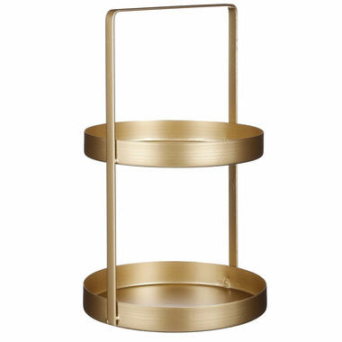 Mica Decorations Etagere - 2-laags - metaal - goud - H41 x D25 cm product