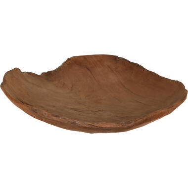 H&S Collection fruitschaal/fruitmand - teak hout - D30 cm product