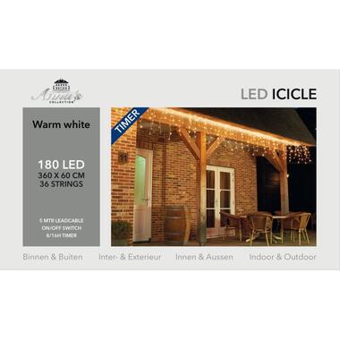 Anna's Collection IJspegelverlichting - met timer - 180 LED - warm wit - 3,6 m product