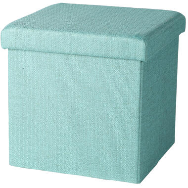 Urban Living poef/hocker/opbergbox - mintgroen - mdf - 38 x 38 cm product