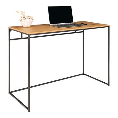 Bureau - eiken look met zwart frame product