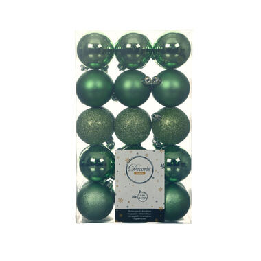 Decoris kerstballen - 30x st - groen - D6 cm product