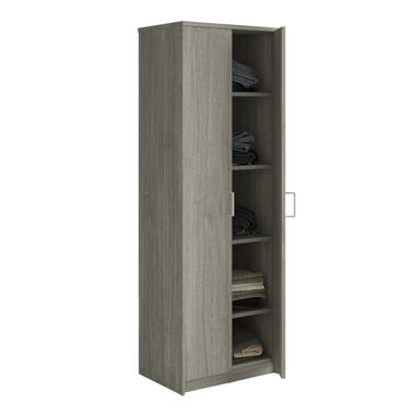 Interiax Kledingkast 'Amelie' - Grijze Eik - 2 Deurs - 180x60x40 cm product