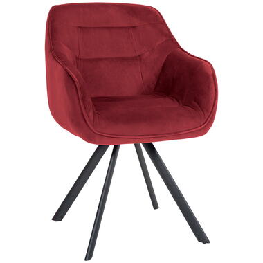 CLP Eetkamerstoel Russel Velvet Rood product