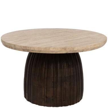 Salontafel Rond - Bruin - Travertin - 60cm - Salontafel Juan product