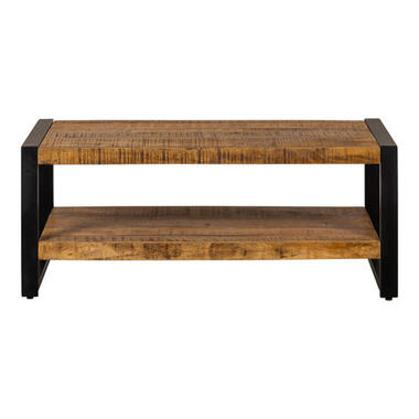 Mangohoutonline - Salontafel Atlanta 2laags 110cm Rechthoekig - Bruin - Mahom product