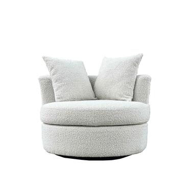 Loveseat Rond - Beige - Stof - 94x88x84cm - Thony product