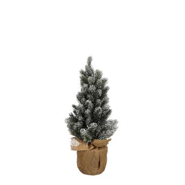 House of Seasons Kunstkerstboom in Jute - H45 x Ø22 cm - Groen Frosted product