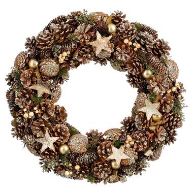 House of Seasons Kerstkrans - Ø50 cm - Bruin product