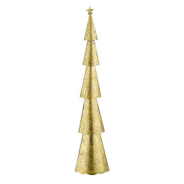 House of Seasons Kerstboom - L19 x B10 x H89,5 cm - Metaal - Goud product