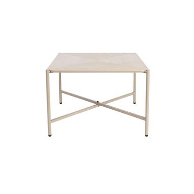 Housecraft Marcio Salontafel Vierkant Hout/ Metaal 40x40 cm Beige product