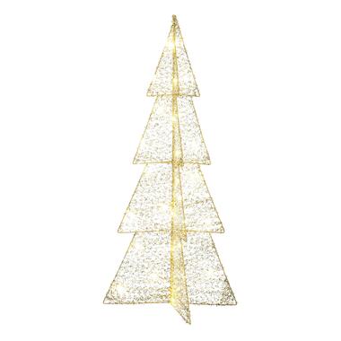 House of Seasons Kerstdecoratie Boom - L35 x B35 x H79 cm - Goud product