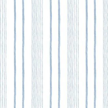 Dutch Wallcoverings behang - My Kingdom Stripes wit/blauw - 0.53x10,05m product