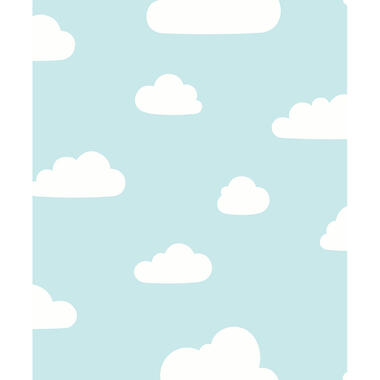 Dutch Wallcoverings behang - My Kingdom Clouds blauw/wit - 0.53x10,05m product