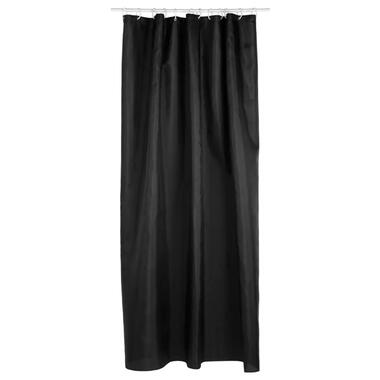 5Five Douchegordijn - zwart - polyester - 180 x 200 cm - incl ringen product