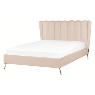 MIRIBEL - Tweepersoonsbed - Beige - 140x200 - Fluweel product