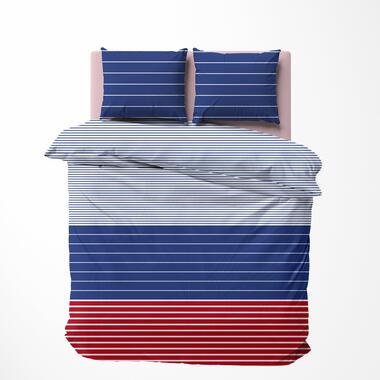 Nautica Ranforce Katoenen Dekbedovertrekset - 140x200/220 - Blauw Rood product