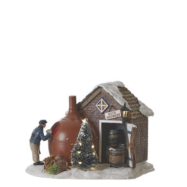 LuVille Kerstdorp Miniatuur Bierbrouwerij - L16 x B14 x H12 cm product