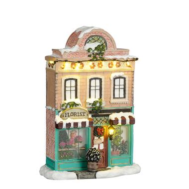 LuVille Kerstdorp Miniatuur Florist - L17,5 x B8,5 x H25,5 cm product