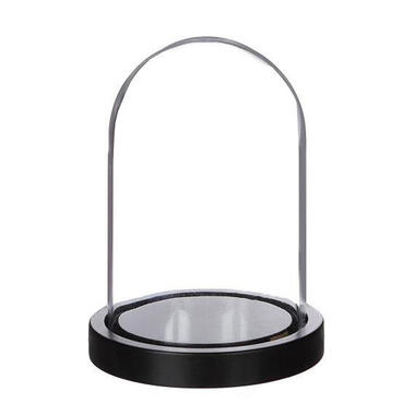 Ideas 4 Seasons Decoratie stolp - glas - houten plateau - D12 x H16 cm product