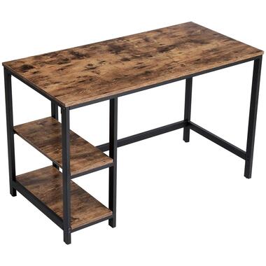 Vasagle Bureau Fabrice 120cm 2 legplanken - rustiek bruin/zwart product