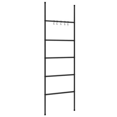 vidaXL Handdoekenrek ladder met 5 lagen 58x175 cm ijzer zwart product