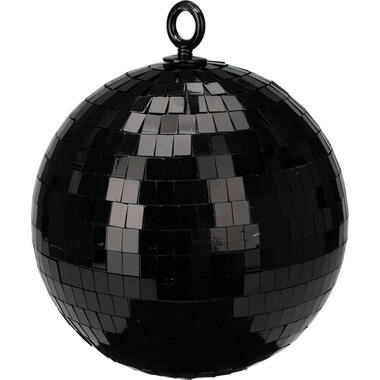 Christmas Decoration kerstbal - disco - 1x st - zwart - 15 cm product