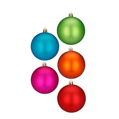 Inge Christmas Kerstballen - kunststof - 26x - gekleurd - 4 cm product