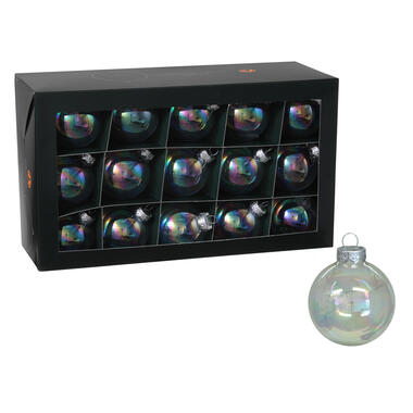 Othmar Decorations kerstballen 36x - parelmoer - glas -6 cm product