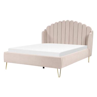 AMBILLOU - Bed - Lichtbeige - 140 x 200 cm - Polyester product