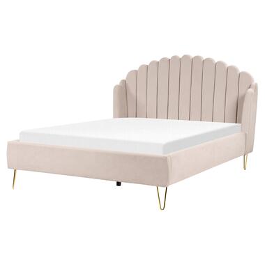 AMBILLOU - Bed - Lichtbeige - 160 x 200 cm - Polyester product