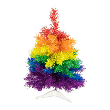 R en W mini kunst kerstboom -regenboog - H45 cm - kunststof product