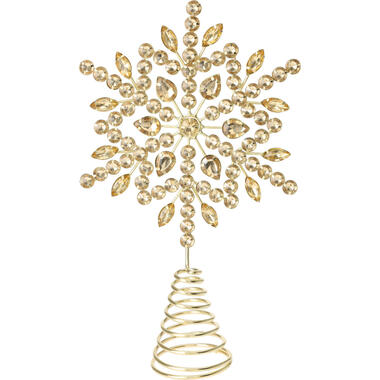 Christmas Decoration piek - ster vorm - goud -steentjes - 23 cm product