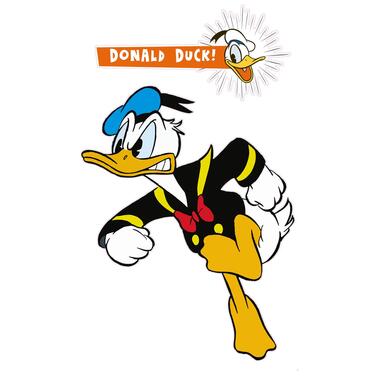 Sanders & Sanders muursticker - Donald duck - geel, blauw en zwart wit product