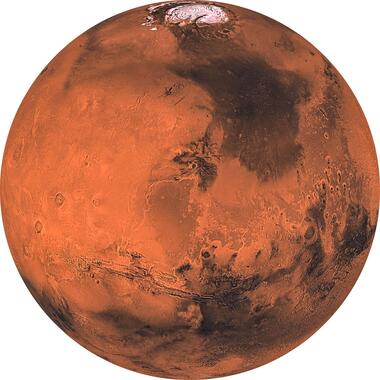 Sanders & Sanders zelfklevende behangcirkel - planeet Mars - terracotta product