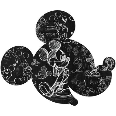 Sanders & Sanders muursticker - Mickey Mouse - zwart wit - 127 x 127 cm - 612712 product