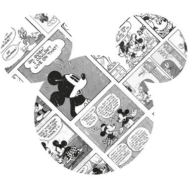 Sanders & Sanders muursticker - Mickey Mouse - zwart wit - 127 x 127 cm - 612711 product