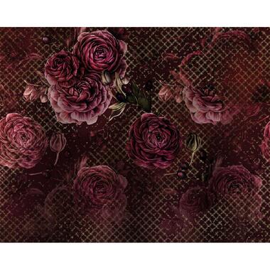 Sanders & Sanders fotobehang - bloemen - bordeaux rood - 350 x 280 cm - 611852 product