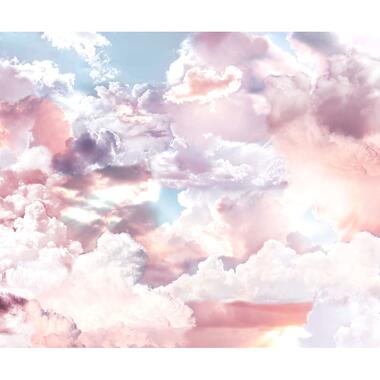 Sanders & Sanders fotobehang - wolken - roze en blauw - 300 x 250 cm - 612478 product